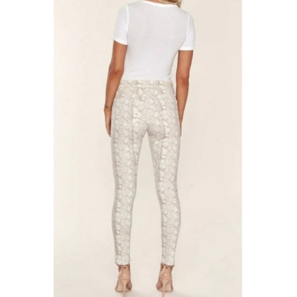 NEW Adriano Goldshmied Prima Ankle Jeans In Python Ivory Dust - Picture 3 of 11